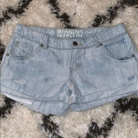 Mossimo Jean Distressed Shorts 7 - Picture 1 of 3